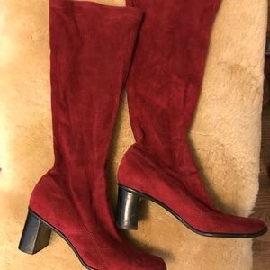 Franco Sarto red boots, size 7.5